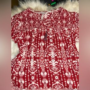 Bohemian casual top. Size L.